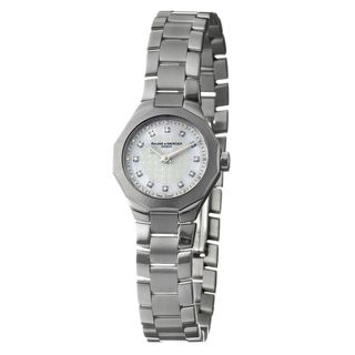 Baume & Mercier Women's 'Riviera' Stainless Steel Diamond Accent Quartz Watch Baume & Mercier Women's Baume & Mercier Watches
