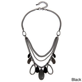 Alexa Starr Hematite colored Lucite Swag Front Necklace Alexa Starr Fashion Necklaces