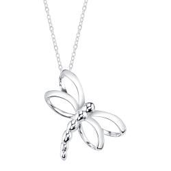 Sterling Silver Open Dragonfly Necklace Sterling Silver Necklaces