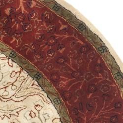 Handmade Persian Legend Ivory/ Rust Wool Rug (6' Round) Safavieh Round/Oval/Square
