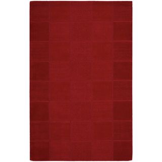 Nourison Westport Hand tufted Red Wool Rug (3'6 x 5'6) Nourison 3x5   4x6 Rugs