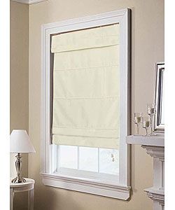 Ivory Suede Roman Shade (48 in. x 64 in.) Blinds & Shades