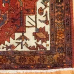 Persian Hand knotted Hamadan Red/ Gold Wool Rug (3'2 x 9'6) Runner Rugs