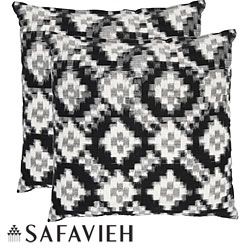 Deco 22 inch Black/ White Decorative Pillows (Set of 2) Safavieh Throw Pillows