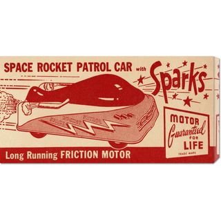 Retrotrans 'Space Rocket Patrol Car' Stretched Canvas Canvas