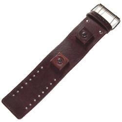 Nemesis XL Stitch 1.75 inch Contemporary Brown Leather Watch Band Nemesis Watch Bands