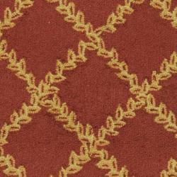 Hand hooked Trellis Rust/ Beige Wool Rug (2'6 x 6') Safavieh Runner Rugs