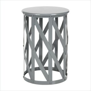 Safavieh Bertram Iron Stool in Grey   FOX3200A