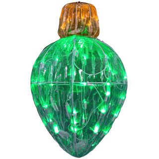 13 inch Diameter Starry Night Crystal Green Splendor Bulb Shape Seasonal Decor