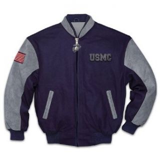 The Bradford Exchange USMC Men's Jacket Proud To Be A Marine Blue Clothing