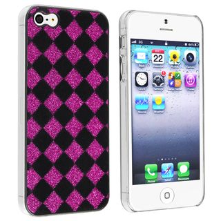 BasAcc Black/ Purple Checker Snap on Case for Apple iPhone 5 BasAcc Cases & Holders