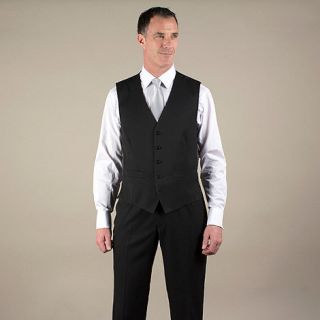 Karl Jackson Black twill 5 button suit waistcoat
