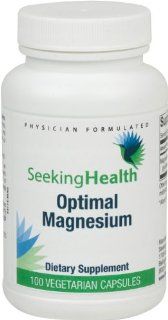 Optimal Magnesium  Best Magnesium Supplement  Provides 150 mg Pure Magnesium Per Dose  100 Easy To Swallow Vegetarian Capsules  Free of Common Allergens and Magnesium Stearate  Physician Formulated  Seeking Health Health & Personal Care