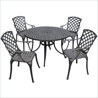 Crosley Furniture Sedona 48" 5 Pc Dining Set w/ High Back Arm Chairs   KOD6002BK