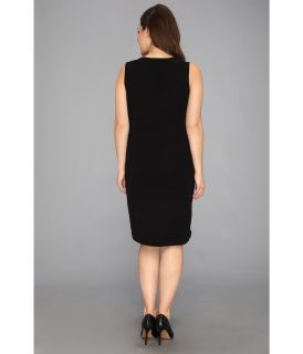 Calvin Klein Plus Size Matte Shine Sweater Dress W3job776 Black