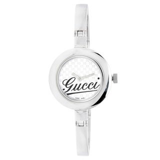 Gucci Women's 105 Series Slim Bangle White Dial Watch Gucci Women's Gucci Watches