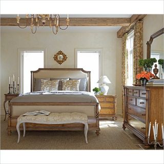 Stanley Furniture Arrondissement Palais Upholstered Bed 5 Piece Bedroom Set in Sunlight Anigre   222 63 4X 5PKG