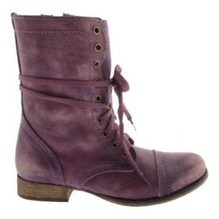 Women's Steve Madden Troopa Purple Leather Steve Madden Boots
