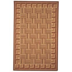 Hand hooked Squares Beige Wool Rug (3'9 x 5'9) Safavieh 3x5   4x6 Rugs