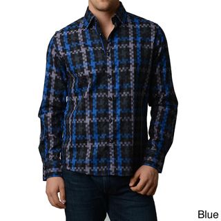 V.I.P. Collection Men's Long Sleeve Button Down Shirt V.I.P. COLLECTION Casual Shirts