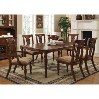 Coaster Addison 7 Piece Dining Set with Upholstered Chairs in Cherry   10351X 7Pc PKG