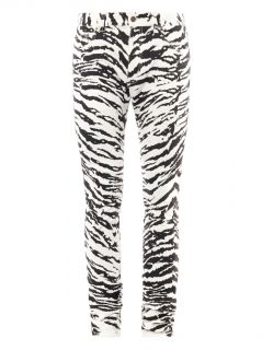 Zebra print five pocket skinny jeans  Saint Laurent  MATCHES