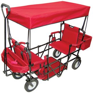 Creative Outdoor Double Seat Folding Wagon Wagons