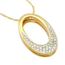 Beverly Hills Charm 14k Yellow Gold 1/3ct TDW Oval Diamond Necklace (H I, I2) Beverly Hills Charm Diamond Necklaces