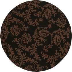 Vichy Russet Floral Indoor/Outdoor Rug (8'9 x 8'9) Surya Round/Oval/Square