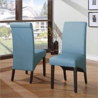 Modus Cosmo Sleigh Back Parson Chair in Sky (Set of 2)   3L9866