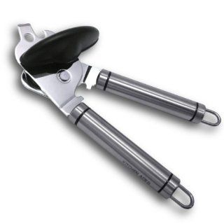 ★  TODAY ★ Kitchen Ace Can Opener Stainless Steel with Smooth Edge Cutting Leaves No Sharp Edges ★ Traditional Top Opener with Easy Turn Handle makes this a Great Manual Can Opener for Seniors or those with Arthritis ★ Op