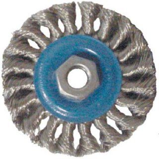 Weiler Carbon Steel Wheel Brush   0.014 in Bristle Dia Arbor Attachment   4 in OD & 20000 Max RPM   Package Type Display   36016 [PRICE is per EACH]