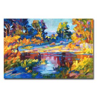 David Lloyd Glover 'Reflections on a Quiet Lake' Canvas Art Trademark Fine Art Canvas