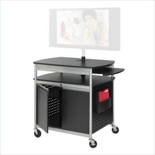Safco Scoot Flat Panel Multimedia Cart   8941BL