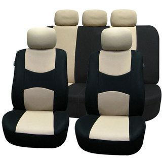 FH Group Beige Airbag Compatible Car Seat Covers (Full Set) FH Group Car Seat Covers