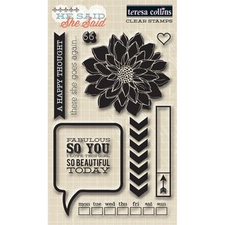She Said Clear Stamps 4"X6" Sheet  Teresa Collins Clear & Cling Stamps