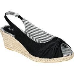 Women's Reneeze Emma 01 Black Reneeze Wedges