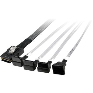 SIIG Mini SAS SFF 8087 to 4x Right Angle SATA Fanout Cable   1m Siig Cables & Tools