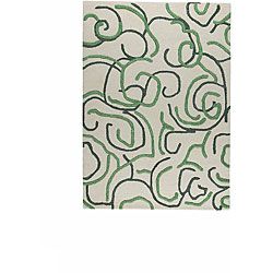 Hand tufted Busy Green Wool Rug (8'3 x 11'6) 7x9   10x14 Rugs