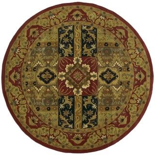 Hand tufted Ashton Olive Round Wool Rug (6' Round) St Croix Trading Round/Oval/Square