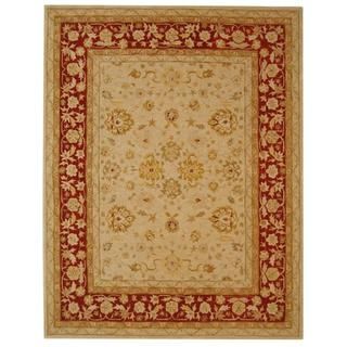Handmade Ancestry Ivory/ Red Wool Rug (12' x 18') Safavieh Oversized Rugs