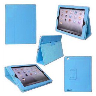 Light Blue Standby Case for iPad 2 / iPad 3 / iPad 4 with Retina Display Built in magnet for Apple iPad Sleep & Awake Feature + iPad Screen Protector Film  Available in multiple colors  Players & Accessories