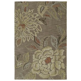 Copia Light Brown Floral Rug (9' x 12') 7x9   10x14 Rugs