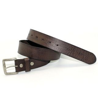 Toneka Embossed Brown Faux leather Belt Toneka Men's Belts