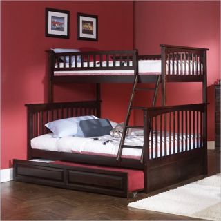 Atlantic Furniture Columbia Twin over Full Bunk Bed in Antique Walnut   AB55204