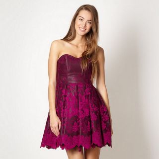 Diamond by Julien Macdonald Purple lace petticoat dress
