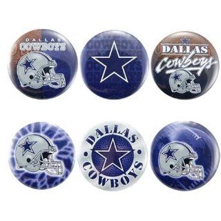 Dallas Cowboys 6 Pack Team Buttons  Sports Related Pins  Sports & Outdoors