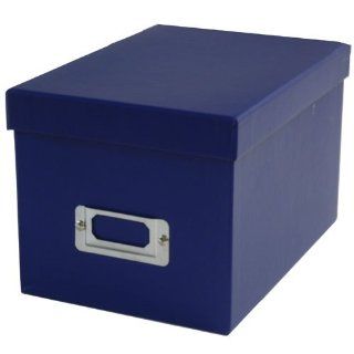 Navy Blue Heavy Duty Box with Shoebox Style Lid   6 1/8 x 8 3/4 x 5 1/2   sold individually  Record Storage Boxes 