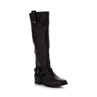 Call It Spring Black faux leather riding boots