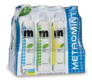 Metromint Water, Variety Pack, 16.9 Ounce Bottles (Pack of 12)  Flavored Drinking Water  Grocery & Gourmet Food